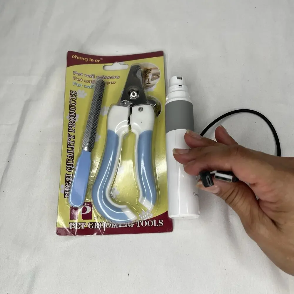 Pet Grooming Kit, Damgoo pet nail grinder + Nail Clipper/scissors and nail file
